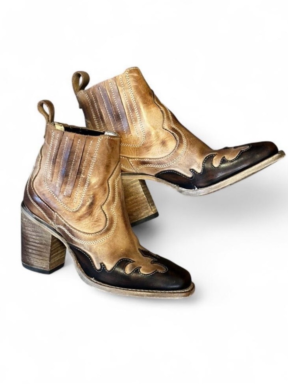 FREEBIRD Paula size 6 - Two-Tone Western Ankle Boots *no dust bags/box included*